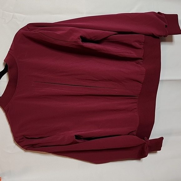 Banana Republic BR Standard Flyweight Bomber Jacket Size M Crystal Claret - Picture 4 of 7